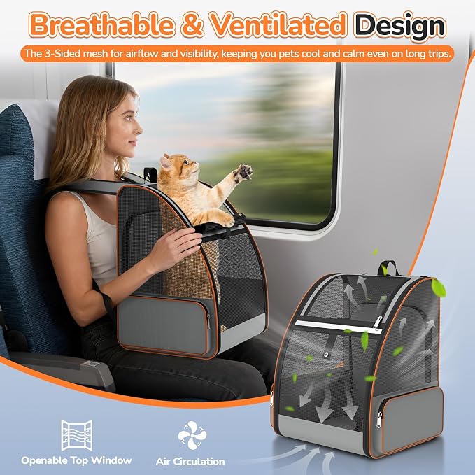 Cat Backpack Carrier Expandable - Image 4
