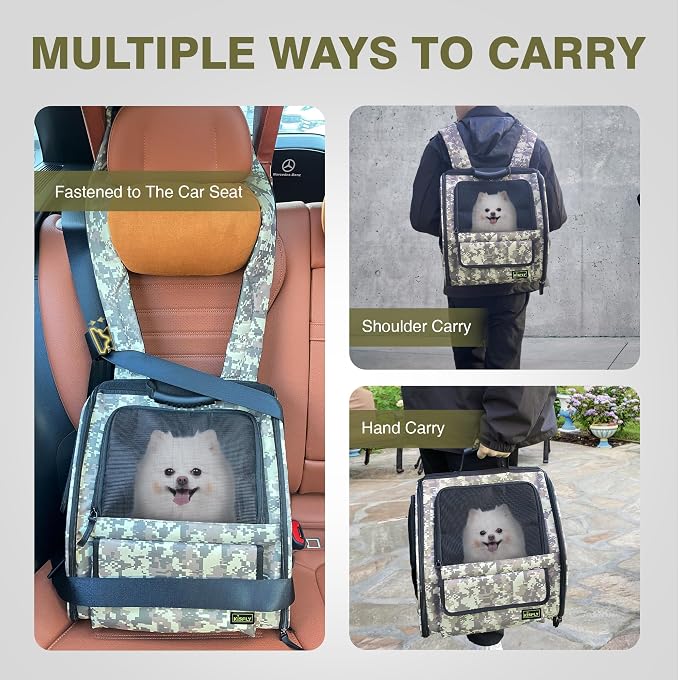 Collapsible Cat Backpack Carrier, Dog Backpack Carrier - Image 6