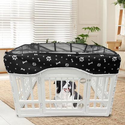 PJYuCien Dog Playpen Mesh Top Cover, Fits 36 Inch 4 Panels Regular Square - Image 8