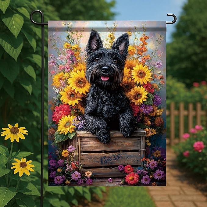 Garden Flag Black Terrier Dog - Image 3
