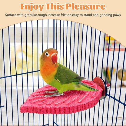 3 Pcs Bird Perch Resin Bird Beak Grinding Stone Leaf Shape Perch Stand Foot - Image 7