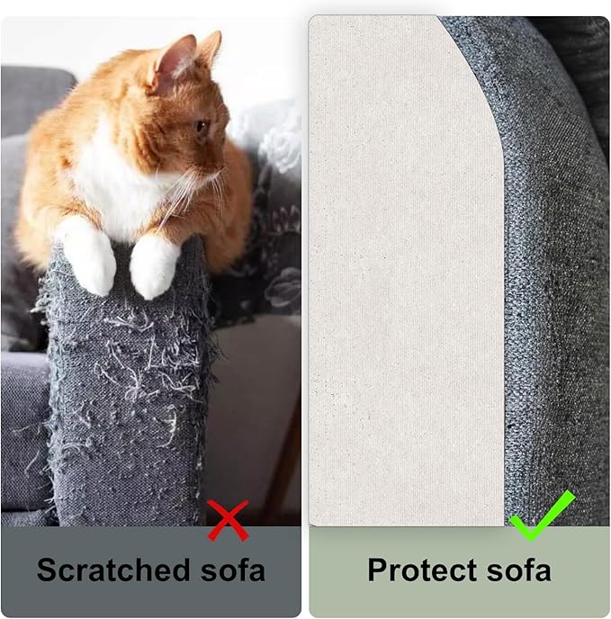 Cat Scratch Couch Furniture Protector, Adhesive Cat Scratch Pad Deterrent - Image 3