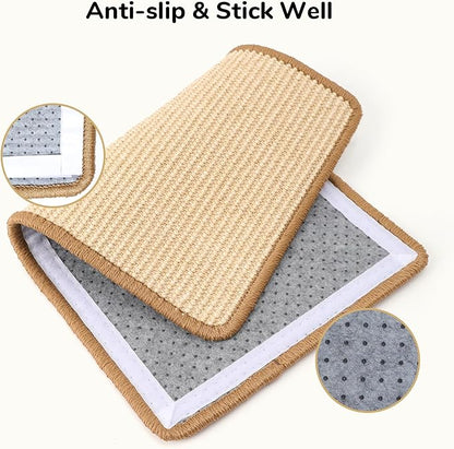 FUKUMARU 2 Packs Cat Scratching Mat, 19.6 x 11.8 Inch Natural Sisal Cat Scratch - Image 3