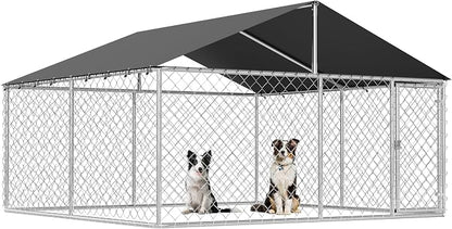 Outdoor Dog Enclosure Heavy Duty Dog Kennel House Mesh Dog Big Cage Pet Kennel by MoonlightManor