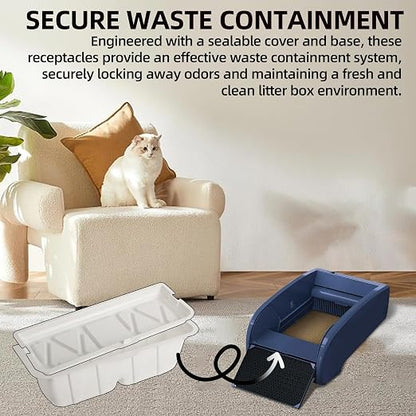30-Pack Disposable Litter Box Waste Receptacles Compatible - Image 3