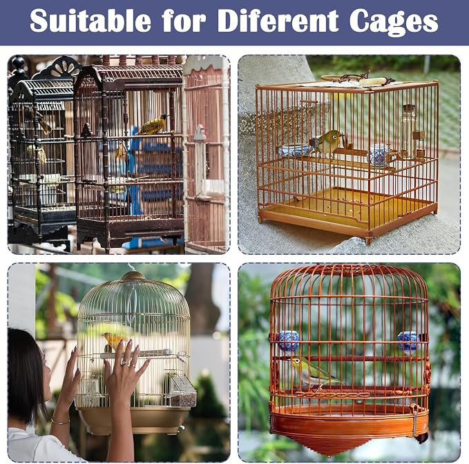 2Pcs Bird Cage Seed Catcher, Soft Airy Bird Cage Net Guard Net Cover Stretchy - Image 3