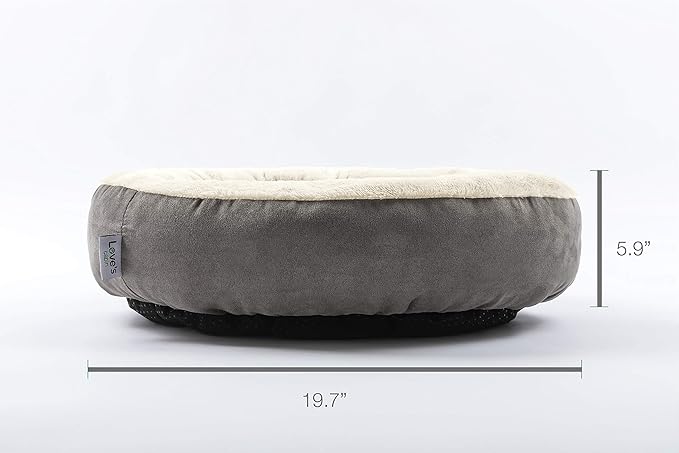 Love's cabin Round Donut Cat and Dog Cushion Bed, 20in Bed - Image 6