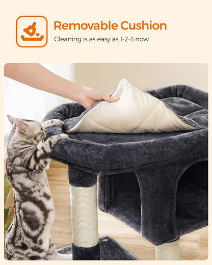 Feandrea Cat Tree, 33.1-Inch Cat Tower, Plush Condo - Image 9