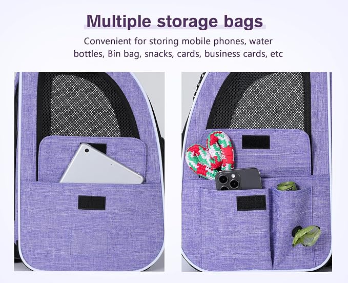 Pecute Cat Backpack Carrier Expandable, Pet Backpack - Image 9