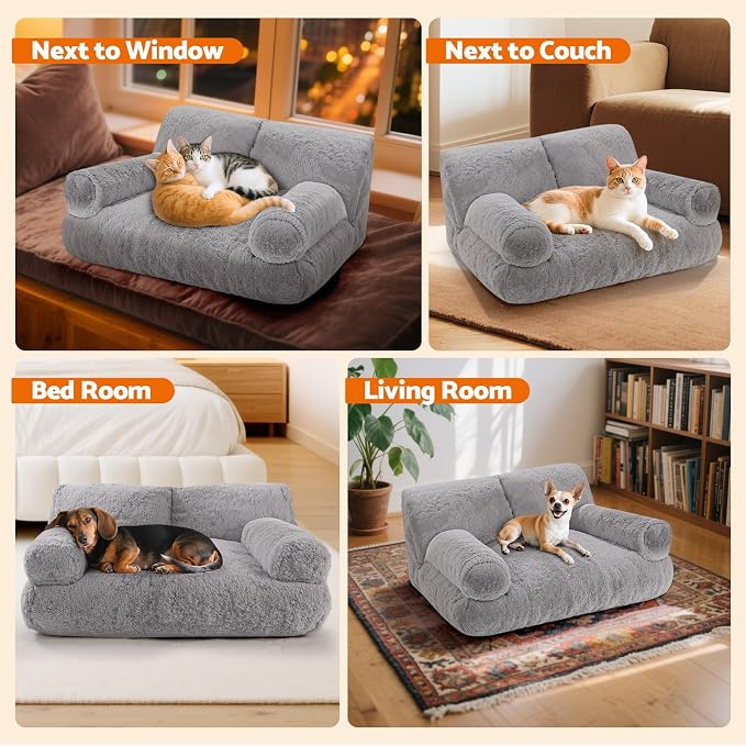 Gimars Upgrade Large Cat Bed for Indoor Cats -Added 10% More Stuff Sponge - Image 7