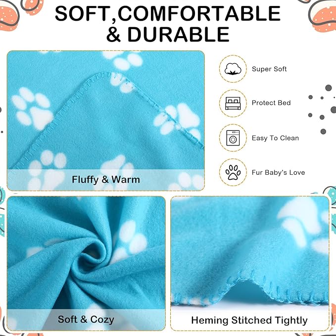 Tegeme 12 Pieces Fleece Blankets - Image 6