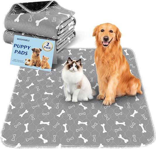 Washable Pee Pads for Dogs, 2 Pack Large 36"x41" Fast Absorbent Reusable Puppy by Baodan
