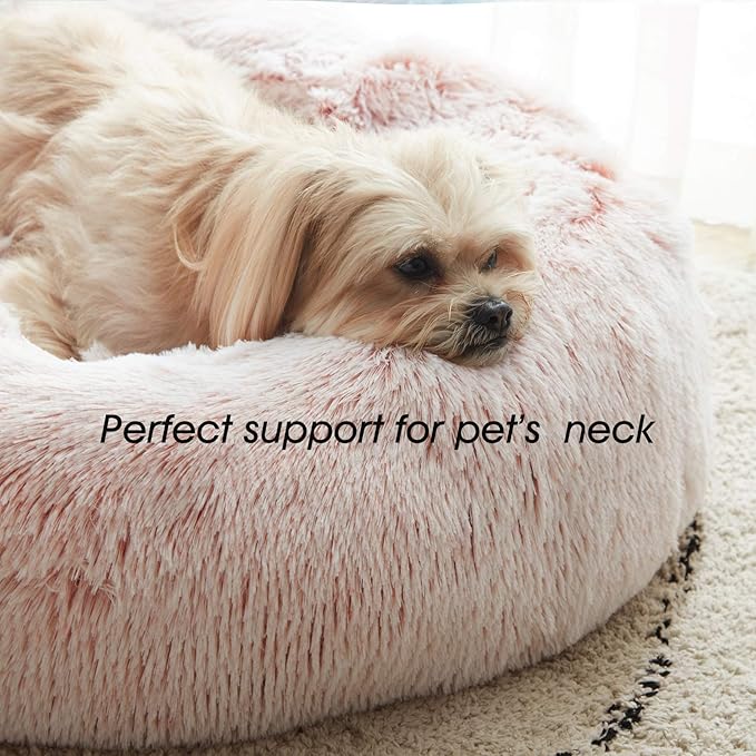WESTERN HOME WH Calming Dog & Cat Bed, Anti-Anxiety Donut Cuddler Warming Cozy - Image 4