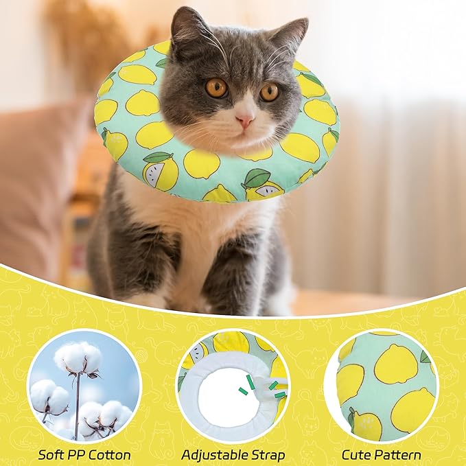 Cat Cone Collar Soft, Adjustable Cat Recovery Collars Kitten Cones to Stop - Image 3