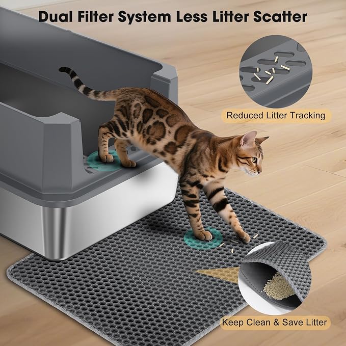 FURTIME Stainless Steel Litter Box - Image 2