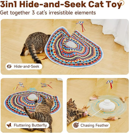 Potaroma Cat Toys Chargeable, 3in1 Hide and Seek, Automatic Interactive Fun - Image 2