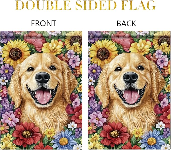Golden Retriever Garden Flag 12x18 Inch Dog - Image 7