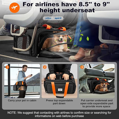 17x12.5x8.5 TSA Approved Expandable pet Carrier - Image 2