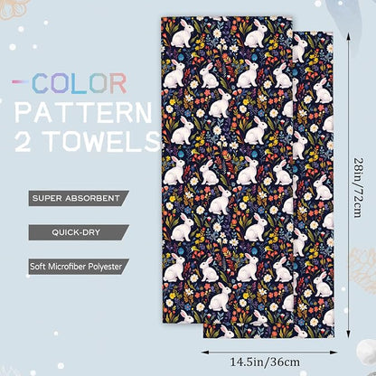 Cute Rabbit Hand Towels - Image 2