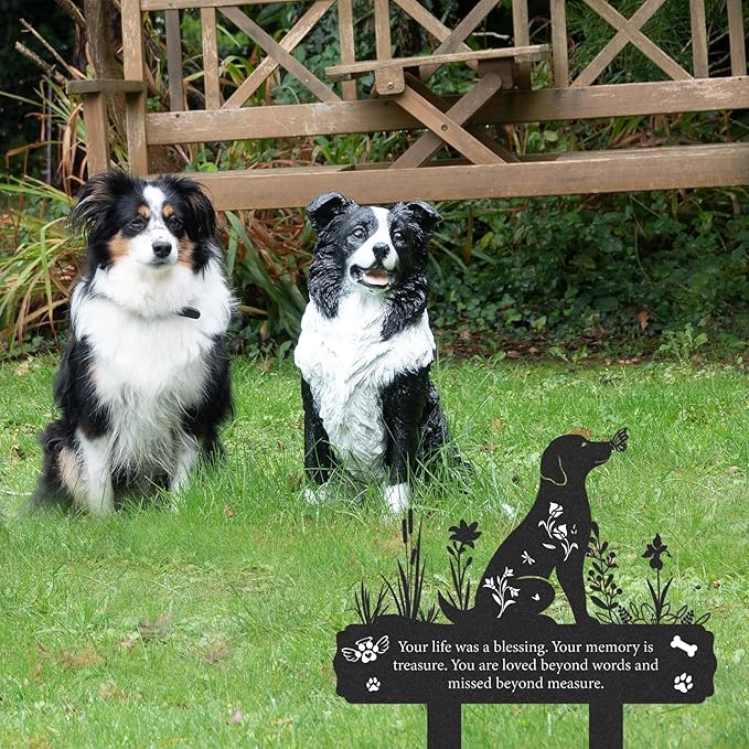 Grave Markers for Cemetery for Dog, Metal Grave Markers Yard Memorial Pet Dog - Image 3