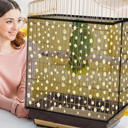 Daoeny Bird Cage Seed Catcher, Large Bird Cage Cover, Adjustable Soft Airy - Image 5