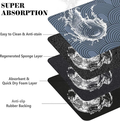 Dog Food Mats for Floors Absorbent, Pet Cat Food Mat - Image 3