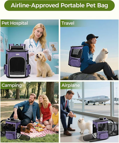 BAGLHER Expandable Cat Carrier Backpacks, Retractable Pet Carrier Backpack - Image 2