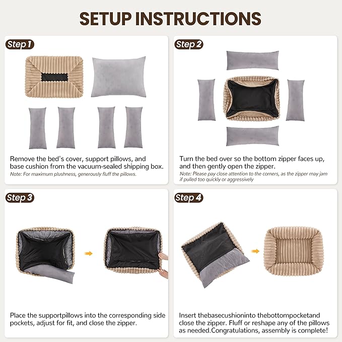 Washable Dog Bed for Small Medium Dogs - Image 6