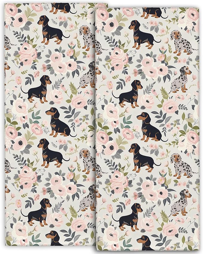 Cute Dachshund Hand Towels by amepay