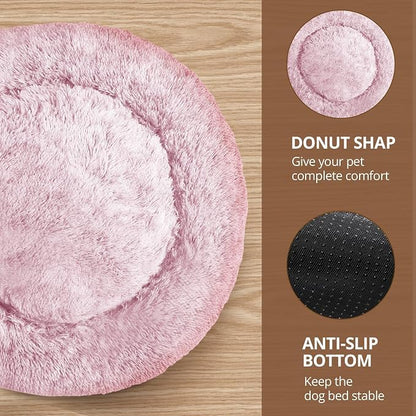 JOLLYVOGUE Calming Dog Bed Large Size Dog, Anti-Anxiety Donut Large Pet Bed - Image 3