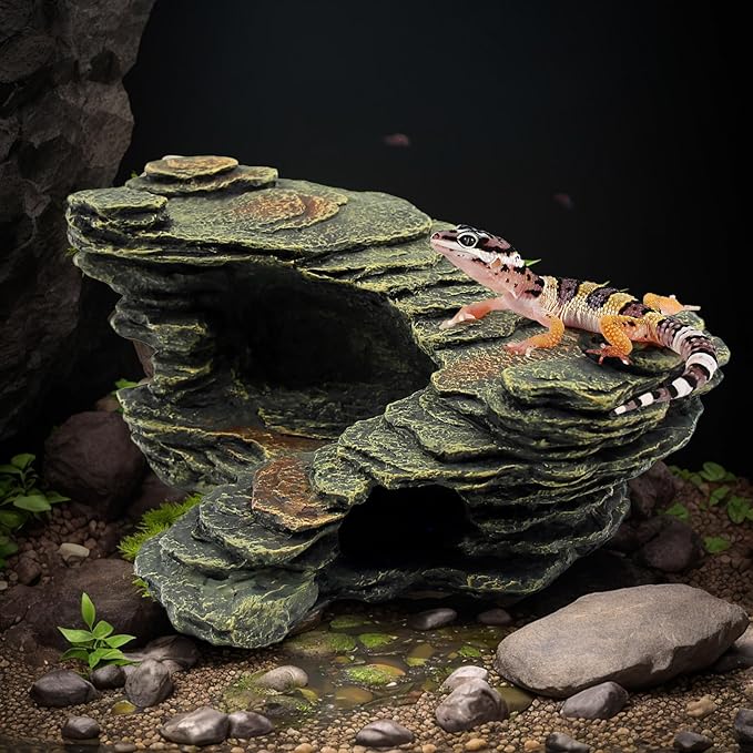 Turtle Basking Platform Shale Scape Step Ledge, Reptile Ladder Resting Terrace - Image 7