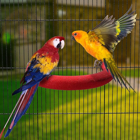 U Shape Parrot Perch Stand Toy Bird Platform Sand Paw Grinding Clean Stick - Image 2
