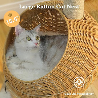 PAWZ Road Modern Cat Tree 46” Cat Dinosaur Tower - Image 3