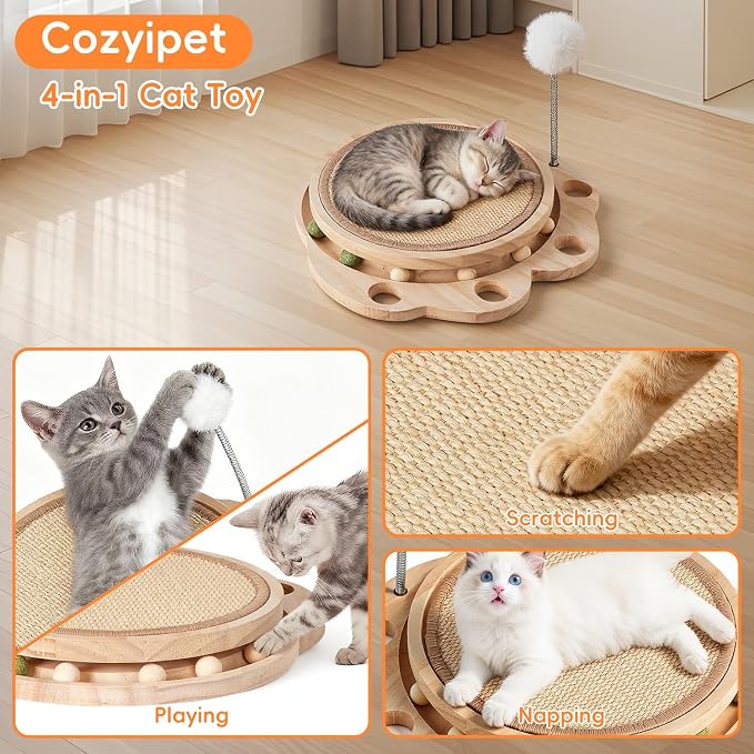 Cat Scratcher Board, 3-in-1 Cat Scratcher & Activity Center - Image 2