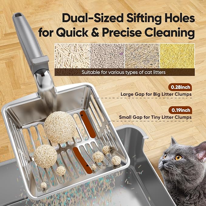 Metal Cat Litter Scoop, Large Cat Scooper - Image 3