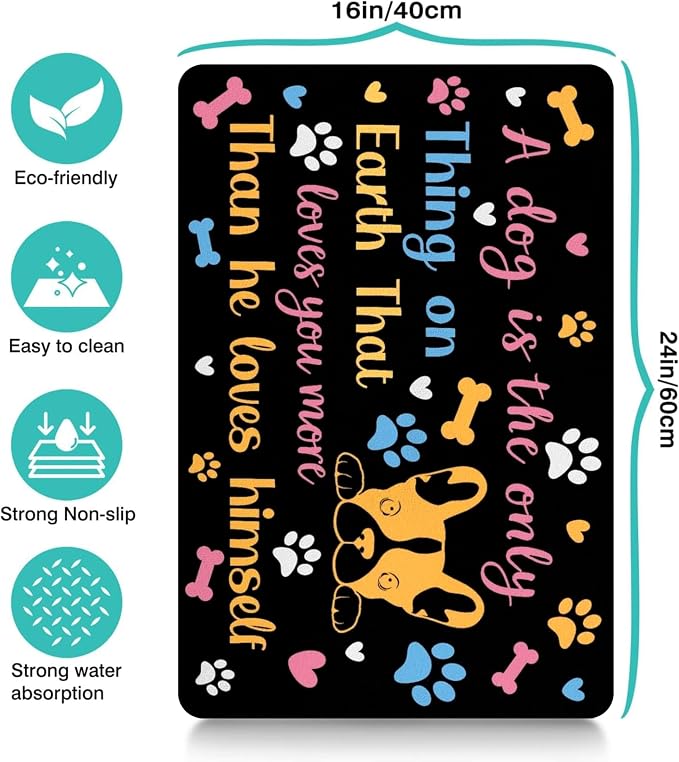 Pet Feeding Mat for Floors Waterproof Dog Mat for Food and Water Absorbent - Image 4