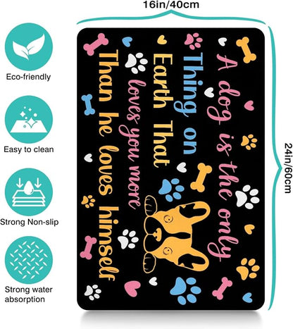 Pet Feeding Mat for Floors Waterproof Dog Mat for Food and Water Absorbent - Image 4