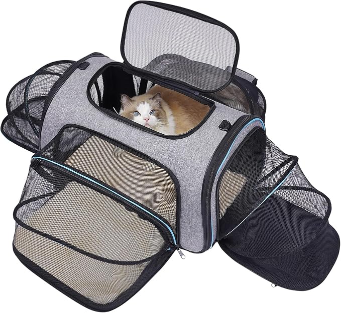 Siivton Airline Approved Pet Carrier, 4-Way Expandable Cat Dog Carrier by Siivton