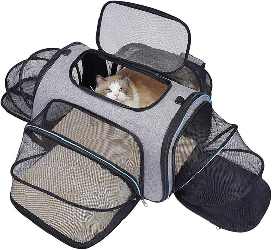 Siivton Airline Approved Pet Carrier, 4-Way Expandable Cat Dog Carrier by Siivton