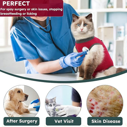 Cat Recovery Suit After Surgery, Breathable Cat Surgery Recovery Suit - Image 6