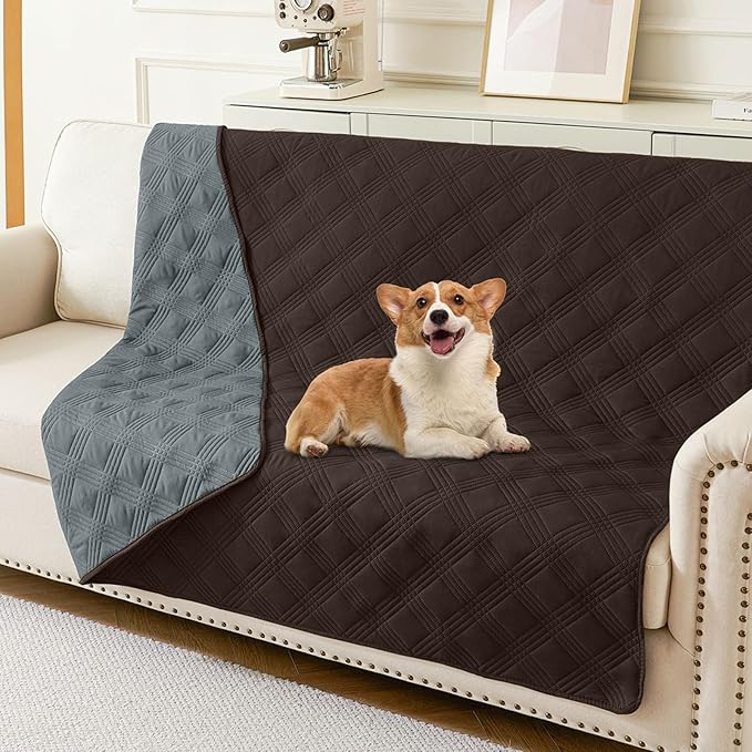 hyha Waterproof Dog Blanket, Reversible Pet Bed Blanket, Soft Sofa Couch Cover by hyha
