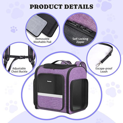 Pawtners Dog Carrier Backpacks Large Cat Backpack - Image 5