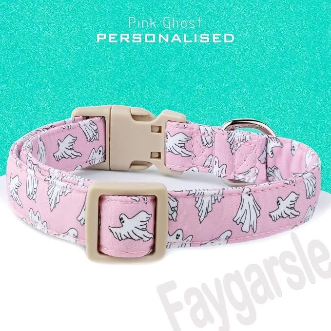 Faygarsle Pink Ghost Pattern Dog Collar - Image 2