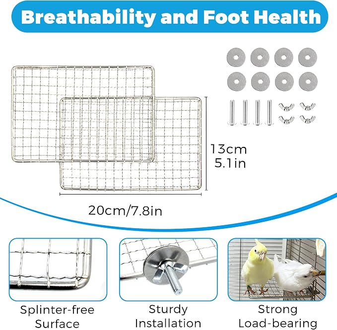 2pcs Stainless Steel Bird Perches - Image 4
