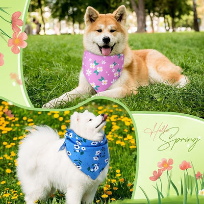 200 Pcs Spring Dog Bandanas Bulk Floral Dog Bandanas - Image 4