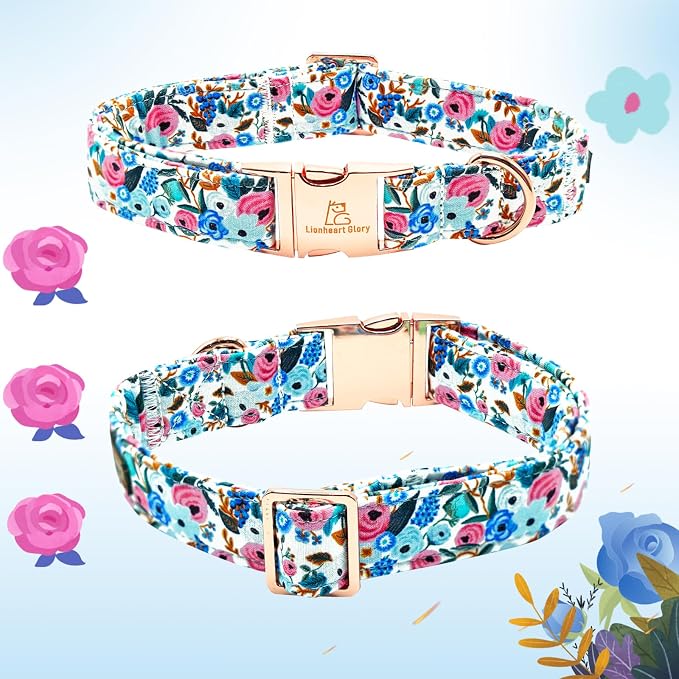 Lionheart glory Dog Collar Bow Collar Floral Dog Collar - Image 6