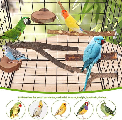 12PCS Natural Wood Bird Perches - Image 7