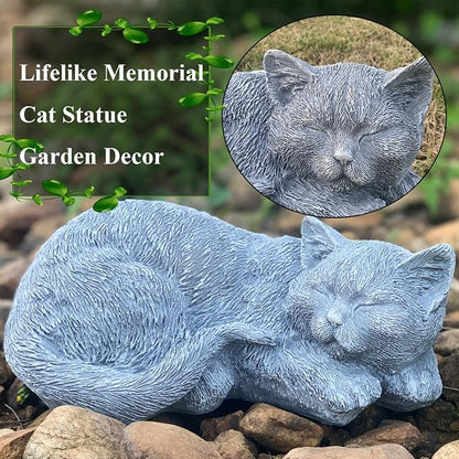 Cats Memorial Stone Garden Statue, Pet Statues Gifts - Image 4