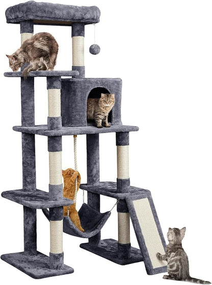 Yaheetech Large Multi-Level Cat Tree, 63 Inches Tall by Yaheetech