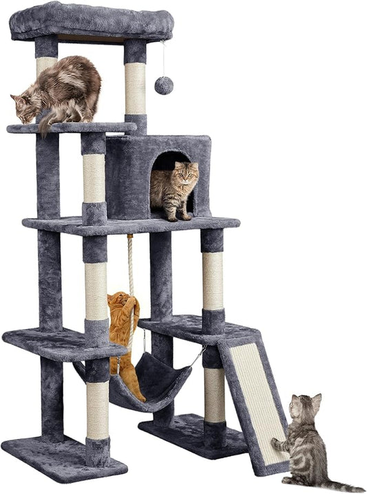 Yaheetech Large Multi-Level Cat Tree, 63 Inches Tall by Yaheetech